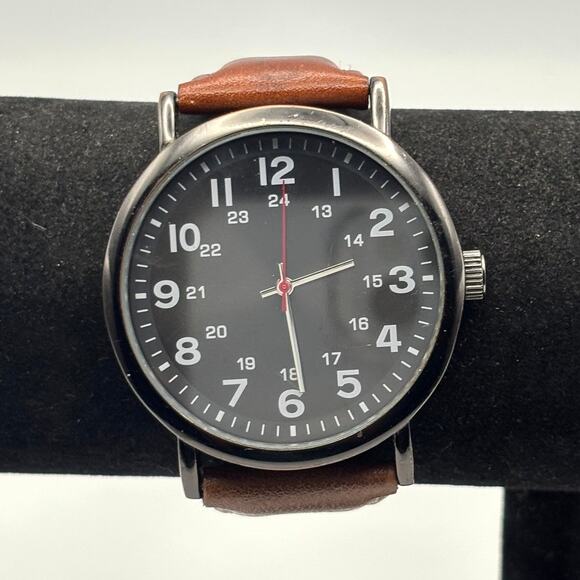 Retro Black & Brown Men's Watch - Picture 1 of 5
